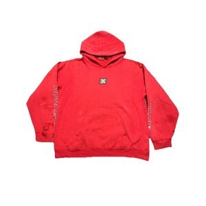 Vintage Hurley Hoodie Y2K Distressed Thrashed Skater Streetwear‎ Grunge Surf XL